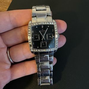 Skagen Denmark Steel Women Swarovski Crystal with Black Dial Chronograph watch